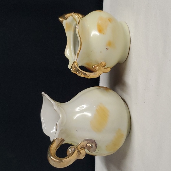 VTG Cream & Sugar Porcelain Ceramic Set 2 Matching CUTE Japan Old Decorative - Picture 5 of 11